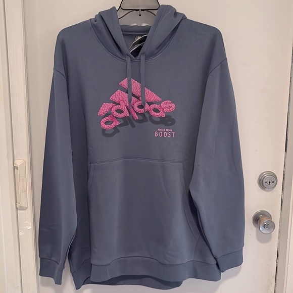 Men’s Adidas Hoodie with Pink Graphic - Picture 2 of 8